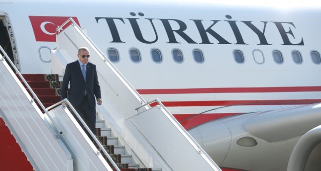 الرئيس طيب أردوغان يعود إلى تركيا.