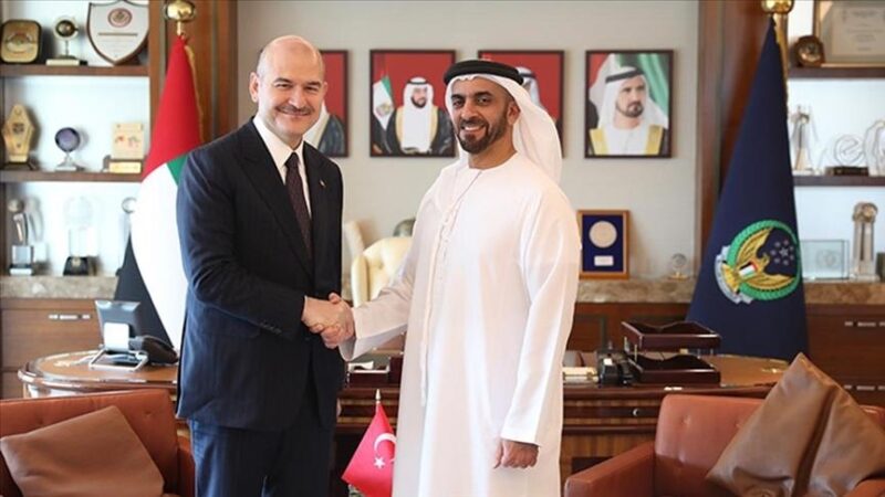 وزير الداخلية التركي يلتقي نظيره الإماراتي .