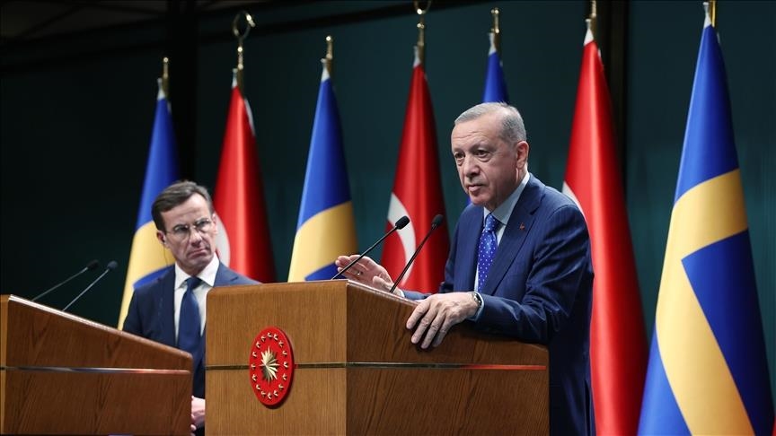 تصريحات الرئيس أردوغان بشأن انضمام السويد للناتو.